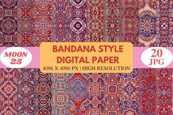 Download Bandana Style Digital Paper - Bandana Collection