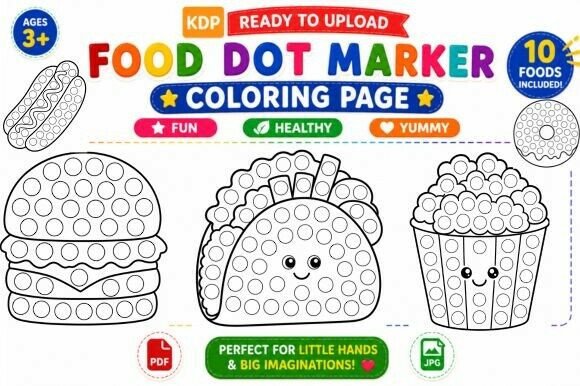 Download Food Dot Marker Coloring Page - Dot mark Collection